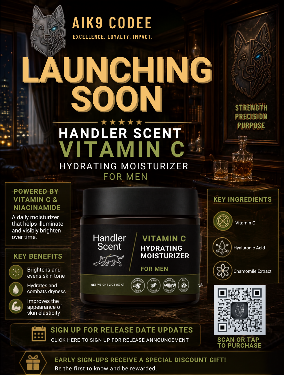 AI K9 Handler Scent scan or tap to purchase flyer